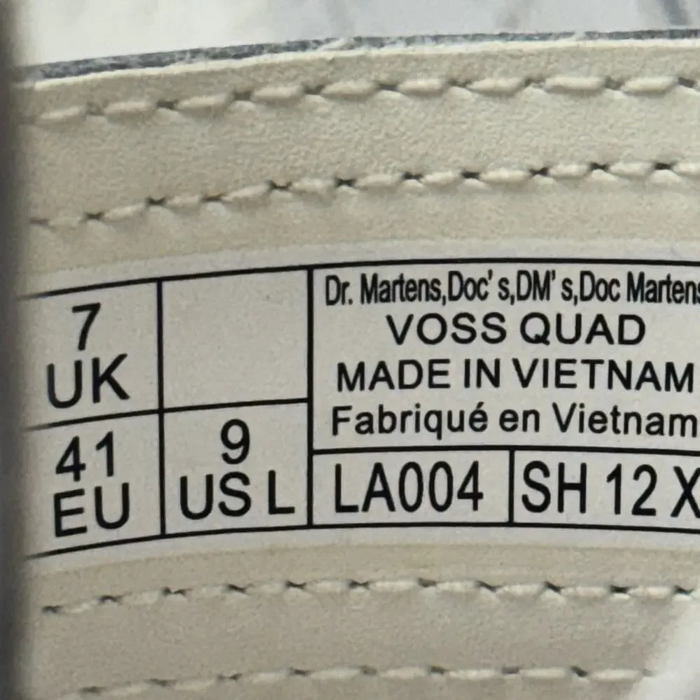 Dr. Martens White Voss Quad Mono Sandals Size 9 - gently used